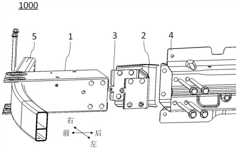 Press-fitting type energy absorption box assembly and vehicle