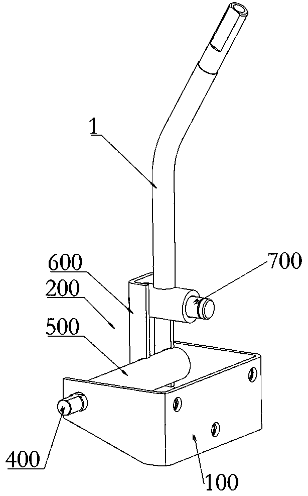 Position adjustable handle lever and agricultural machinery steering handle