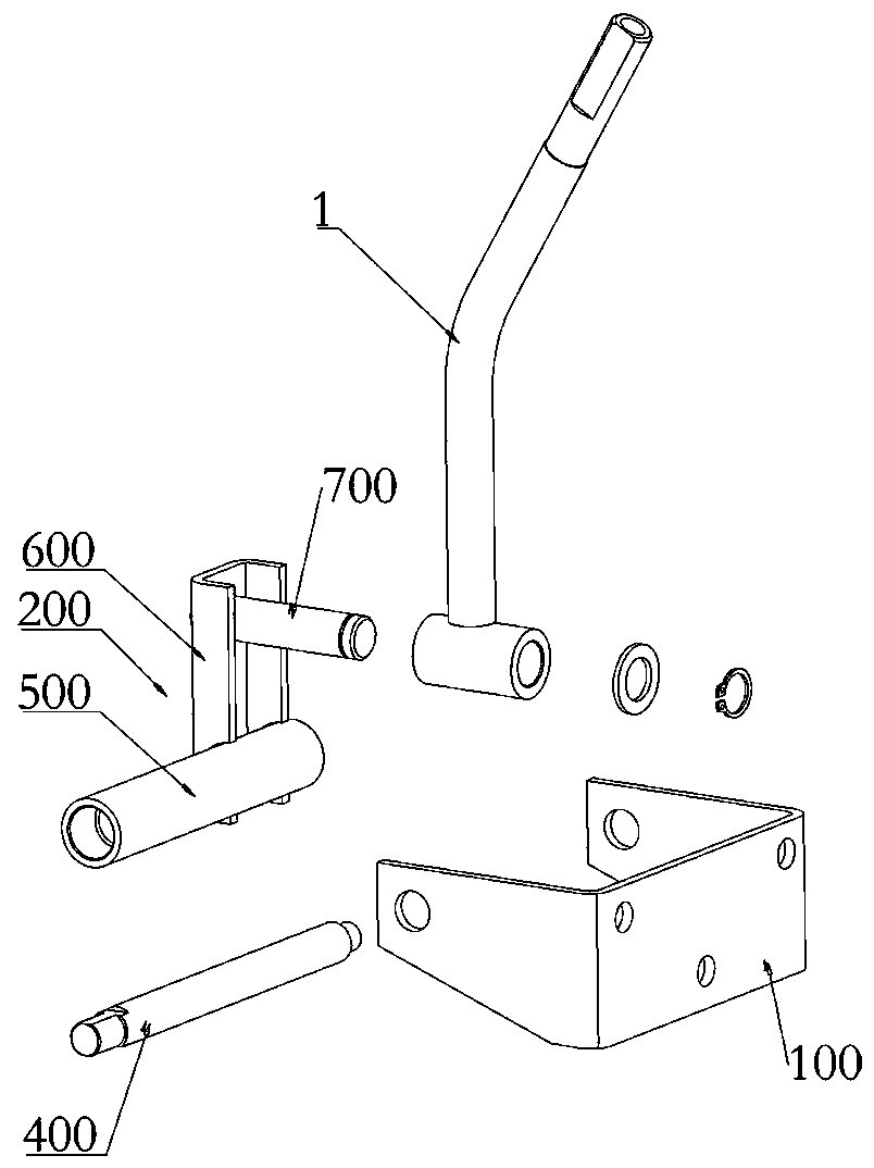 Position adjustable handle lever and agricultural machinery steering handle