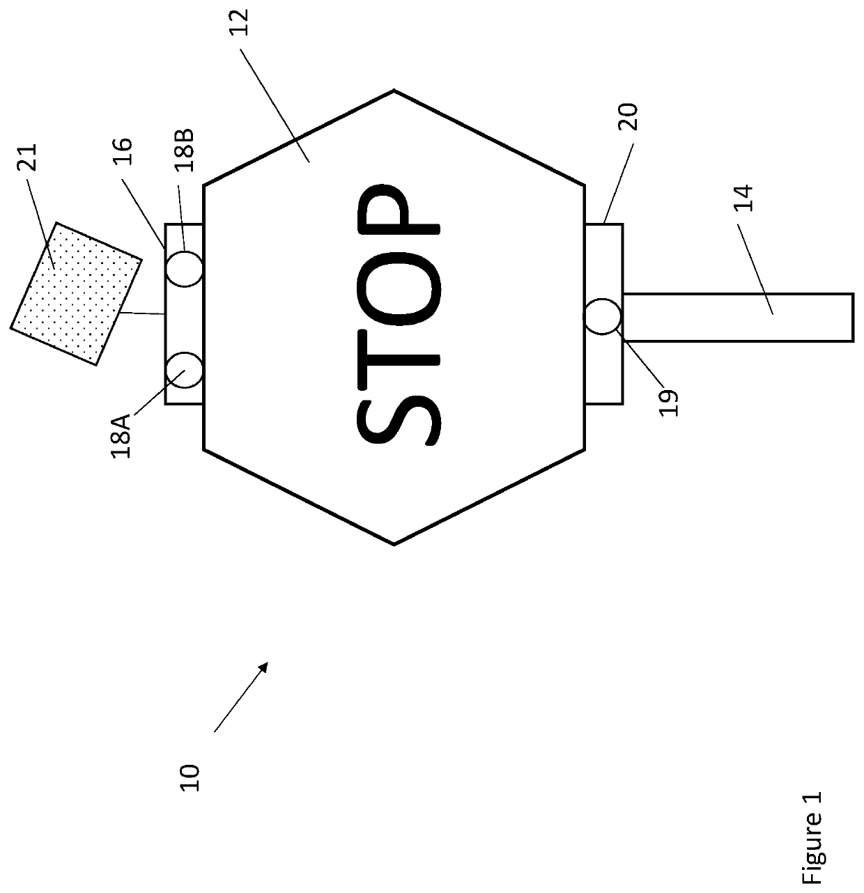 Stop sign with traffic control features