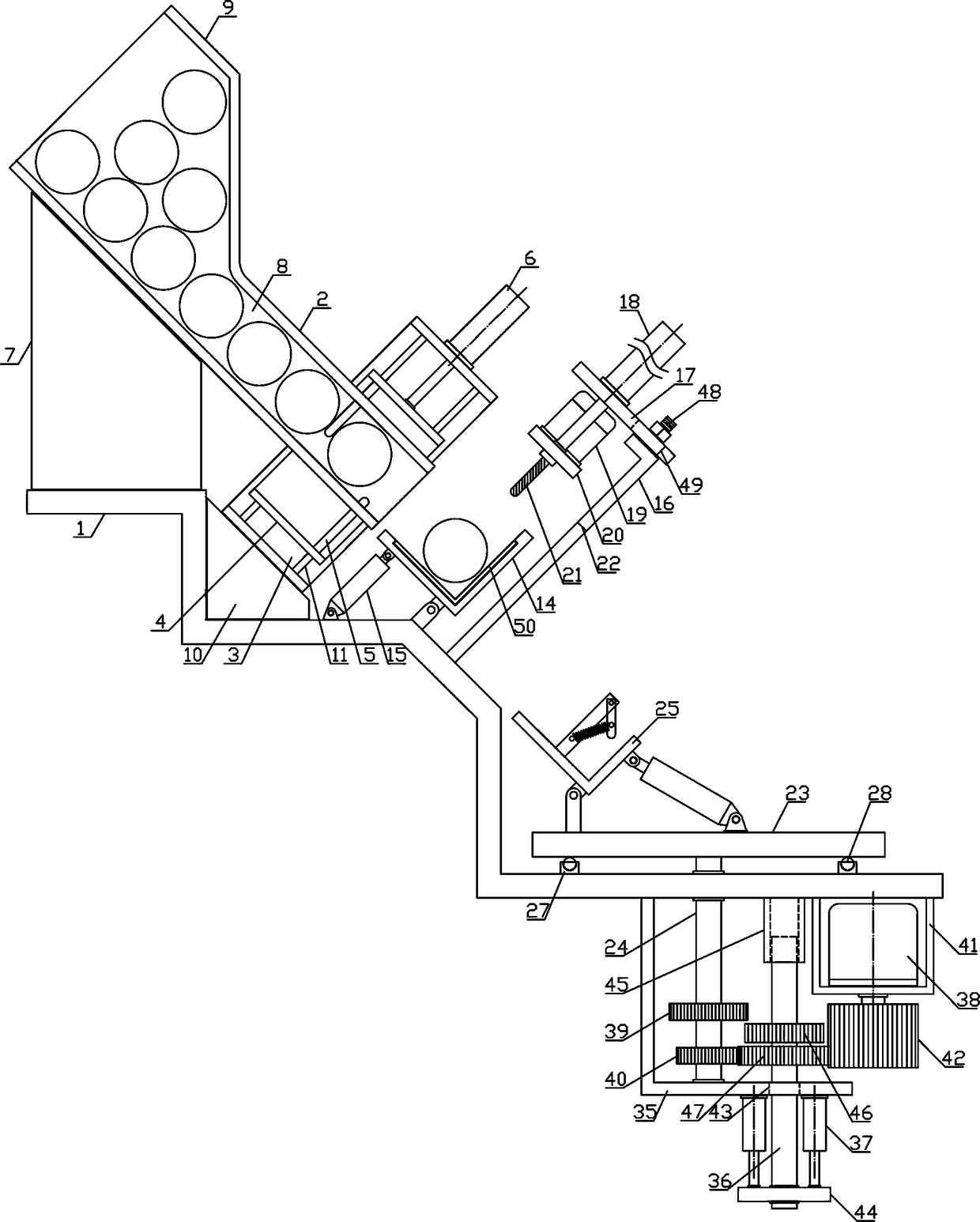 Tubing processing and branching conveying mechanism