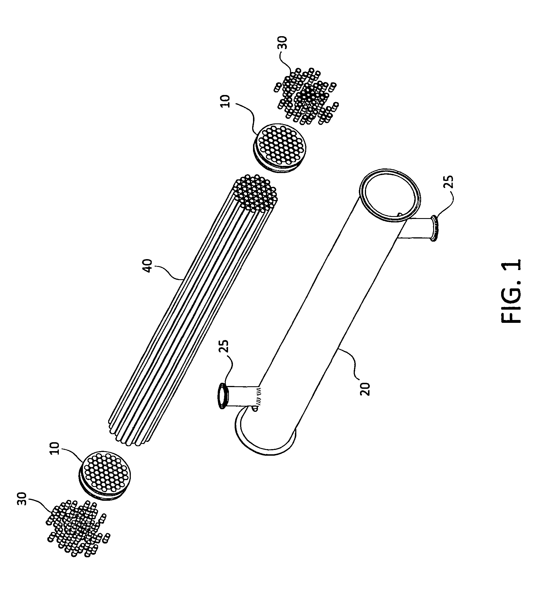 Self sealing membrane contactor with PTFE tubular membranes