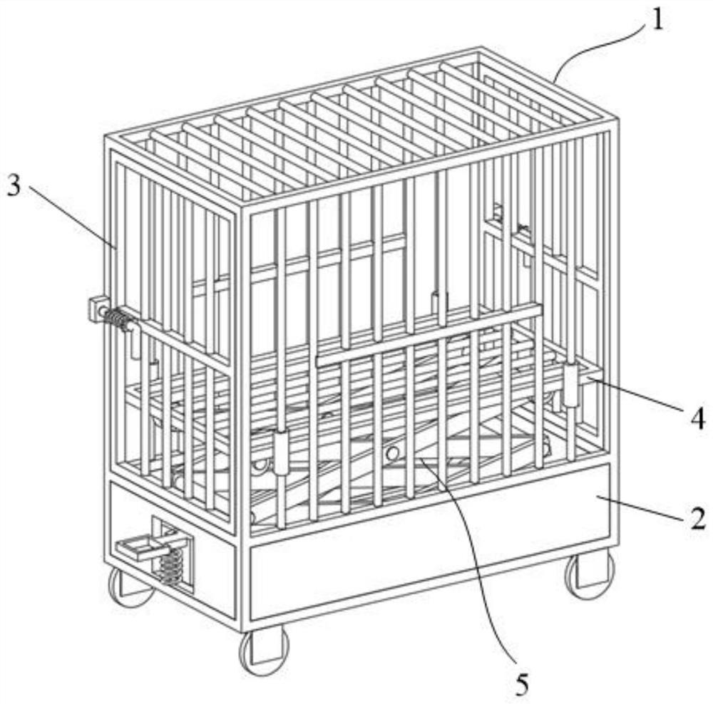 Special protection and fixation cage for miniature pigs