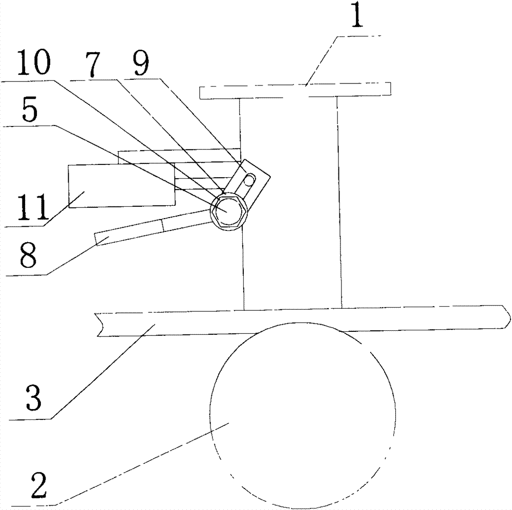 Manual-automatic integrated adjustable chair blocking device of descending flying cart by mine ropeway