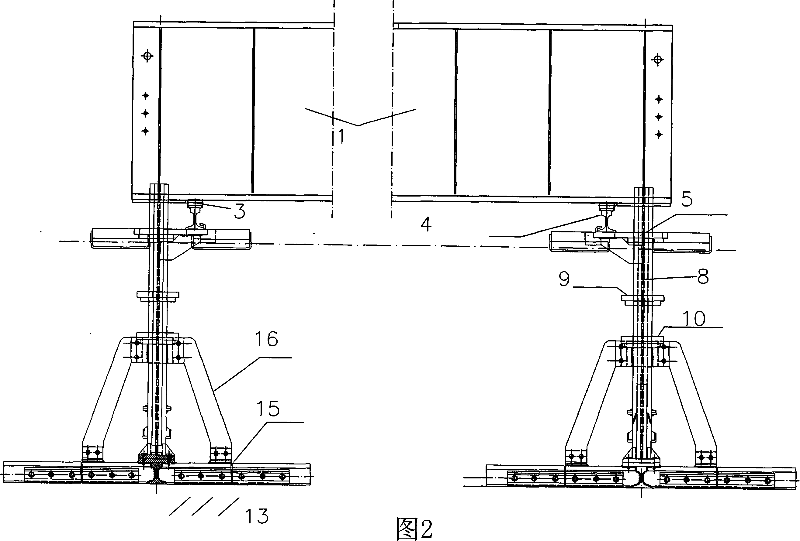 Railway temporary-beam quick mounting-dismounting complete apparatus
