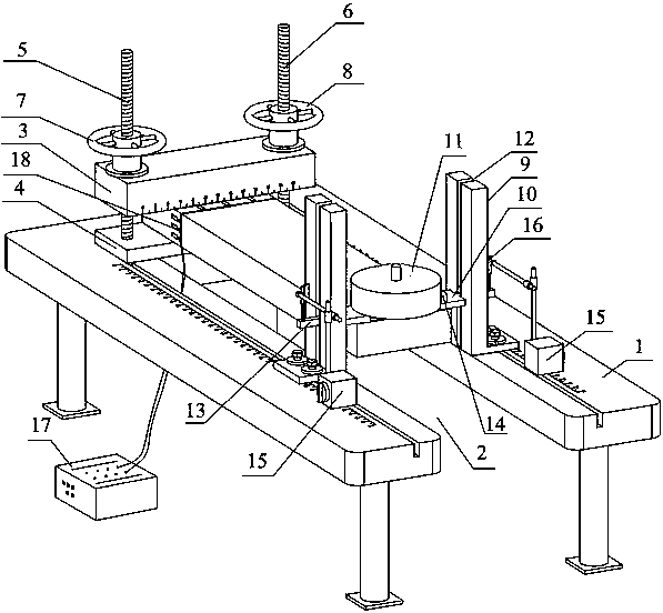 A cantilever bending test device for rock slab samples