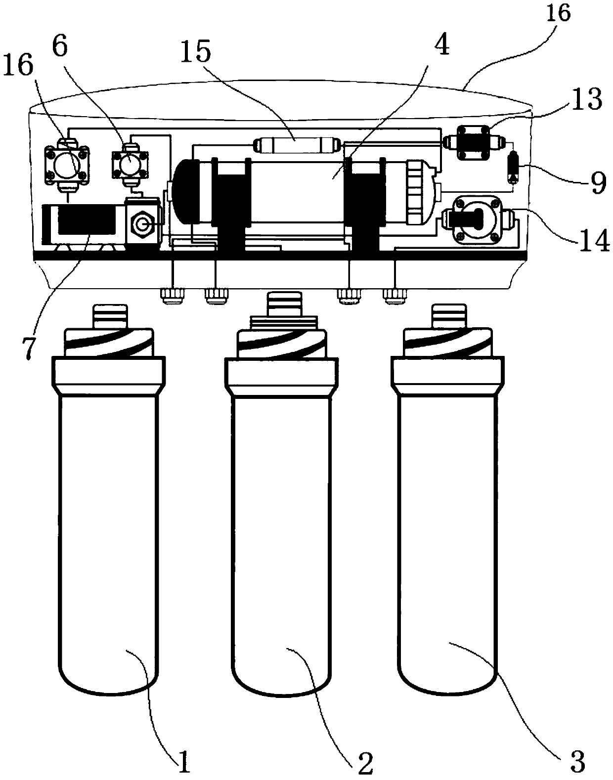 Small and integrated reverse osmosis water purifier