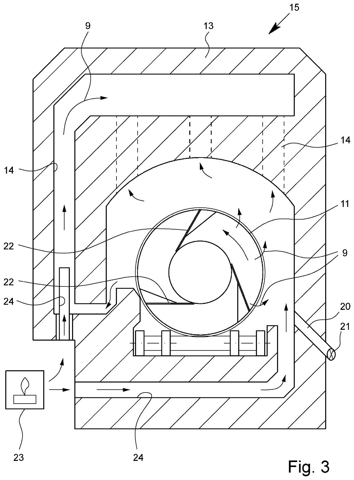 Pyrolysis system and method of recovering carbon fibres from carbon-fibre-containing plastics