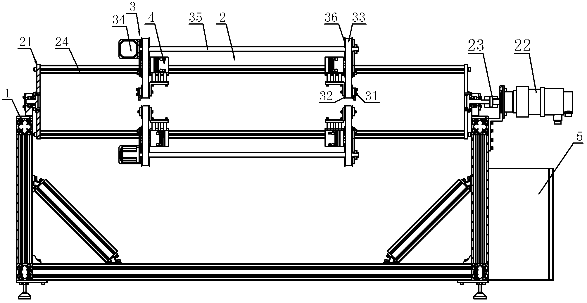 Clamping type rolling-over device for crystalline silicon photovoltaic assembly