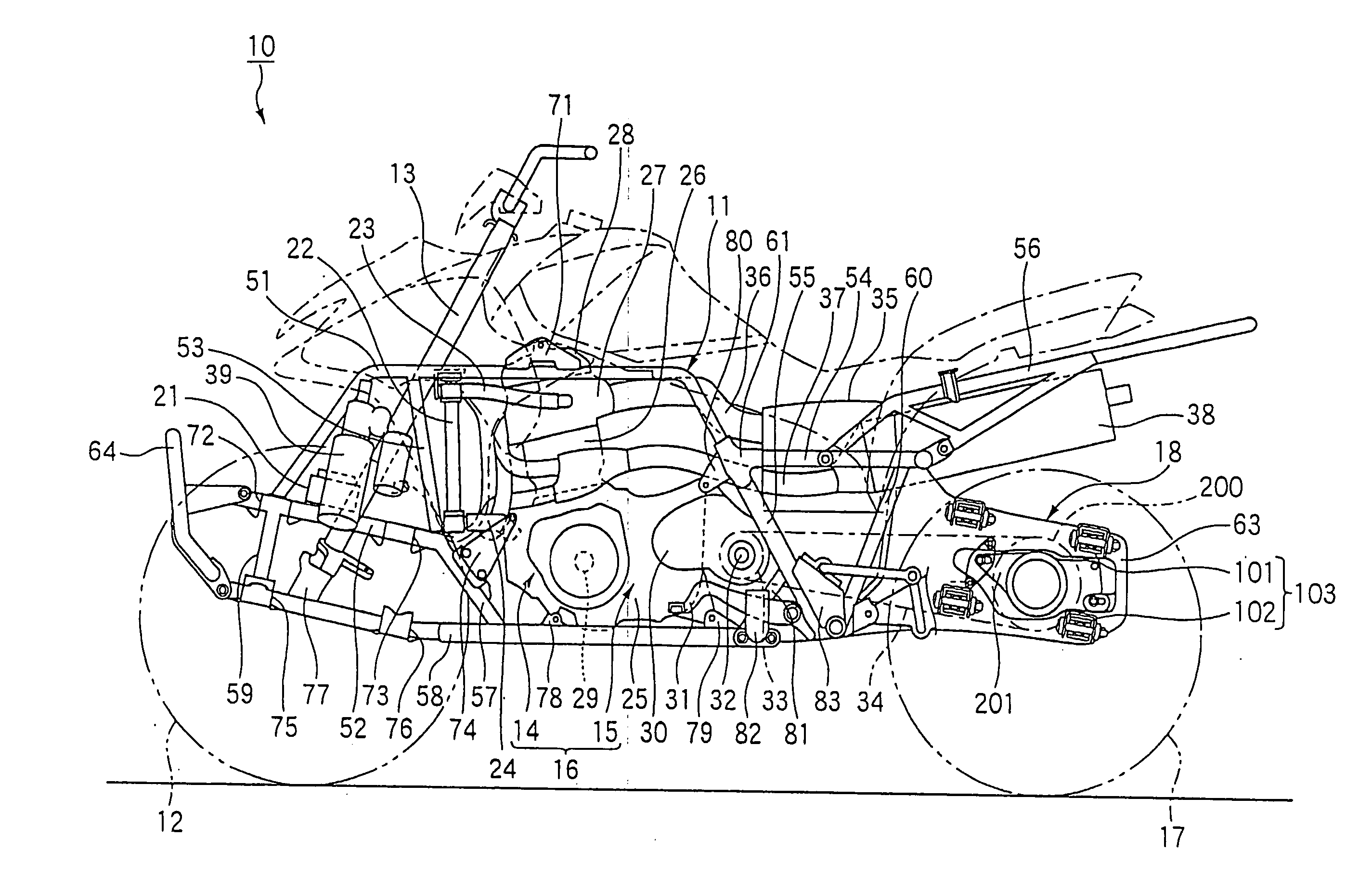 Cushion mounting structure of saddle-ride vehicle