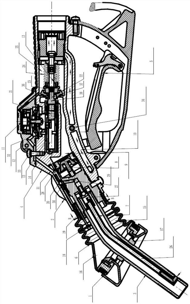 Oil gun integrating vehicle-mounted oil gas recovery system and gas station secondary oil gas recovery system and oiling machine