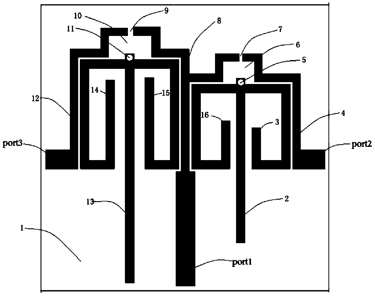Electromagnetic hybrid coupling-based micro-strip duplexer