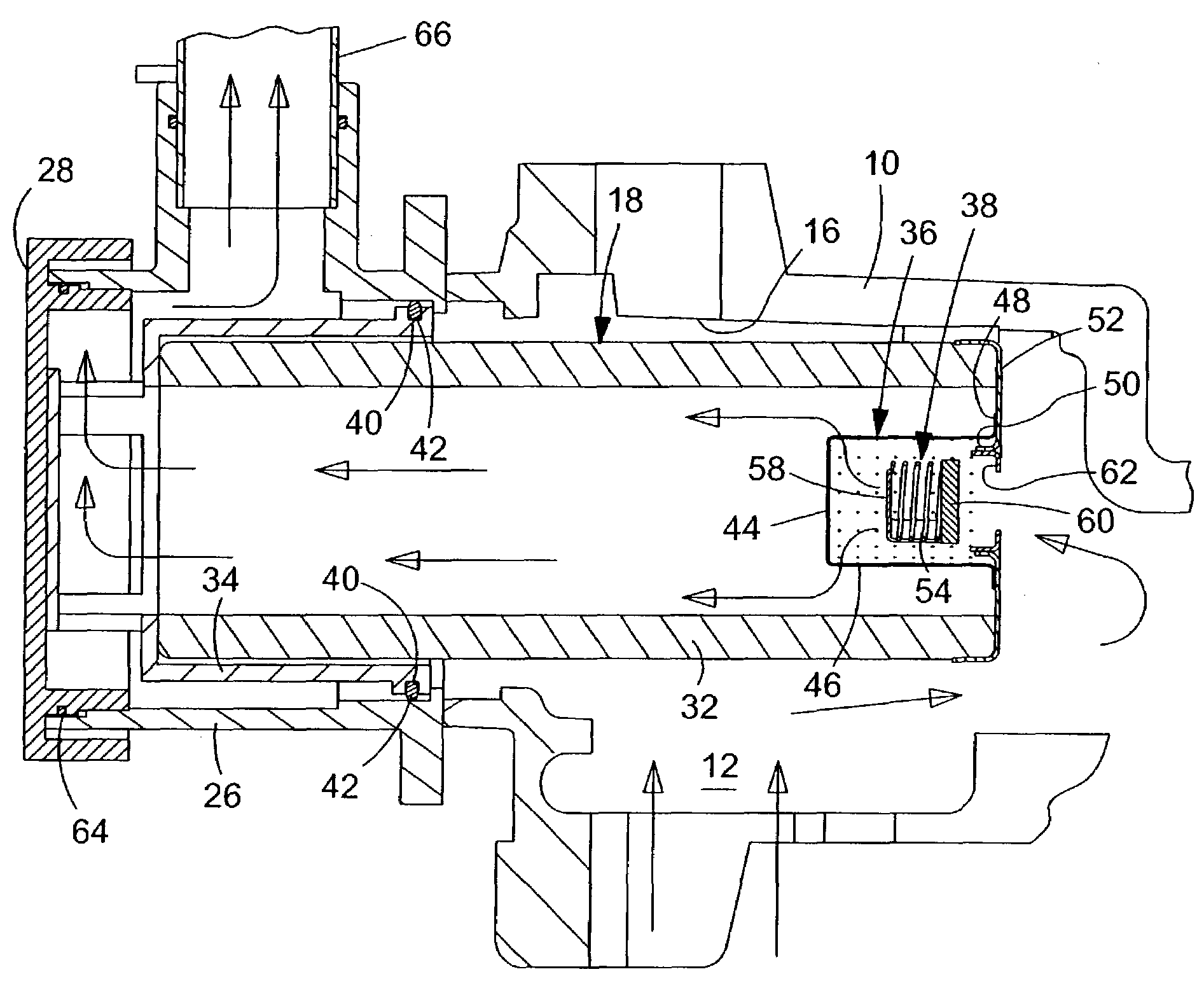 Tank mounted oil filter assembly