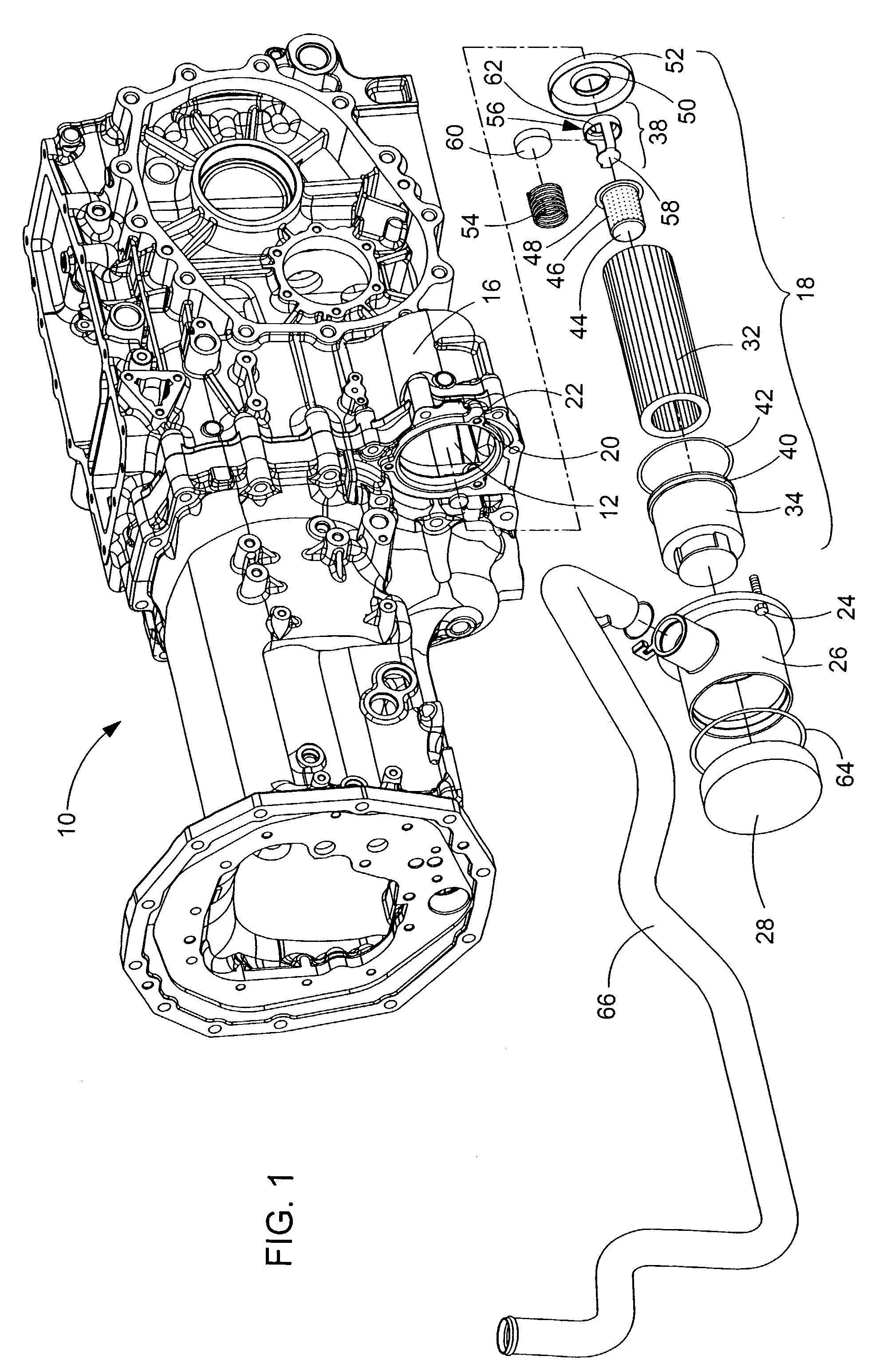 Tank mounted oil filter assembly