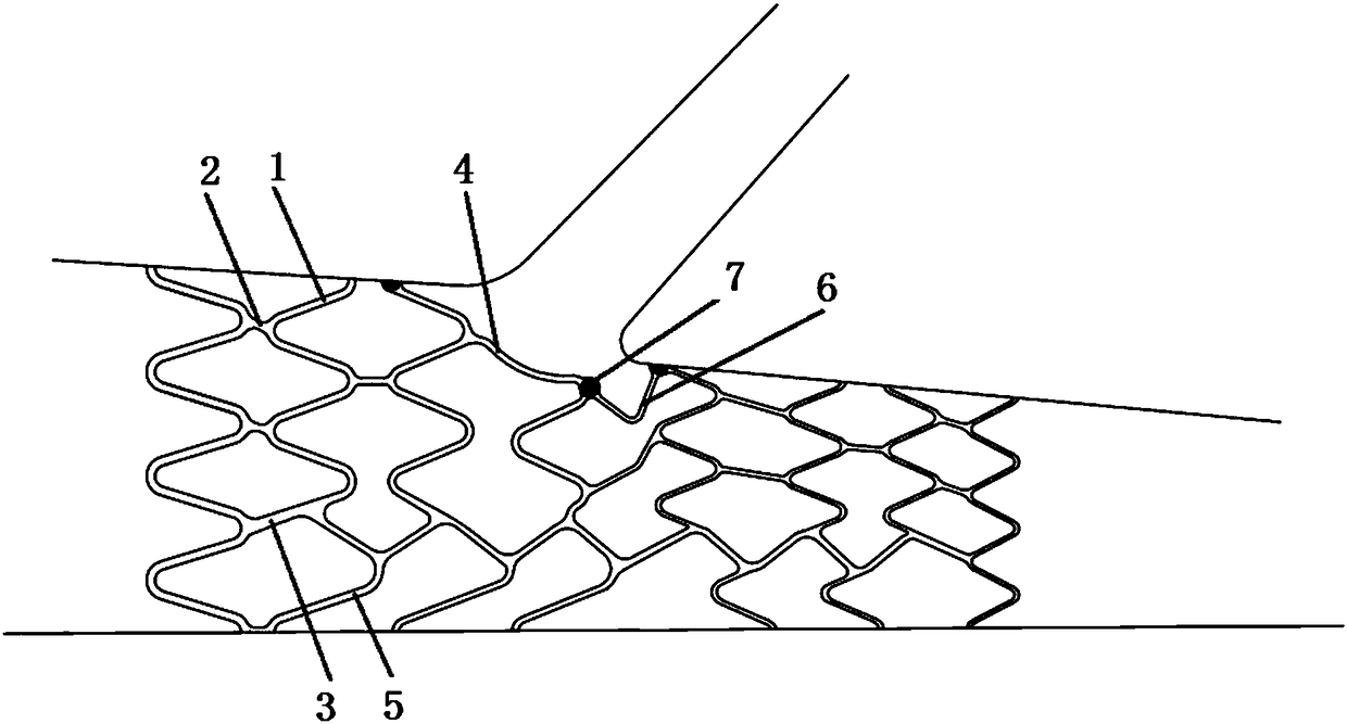 A tapered vascular stent suitable for main branches of bifurcated vessels