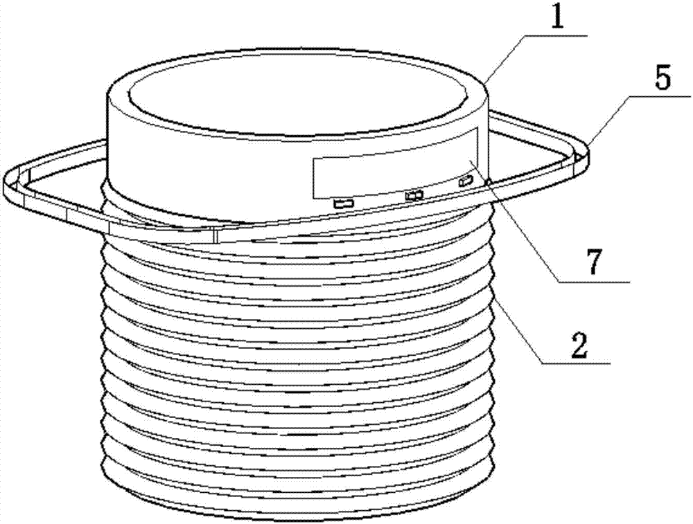 Portable device and method for measuring columnar water inflow quantity of tunnel