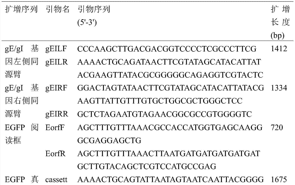 A kind of recombinant porcine pseudorabies virus ge/gi double gene deletion strain and its application