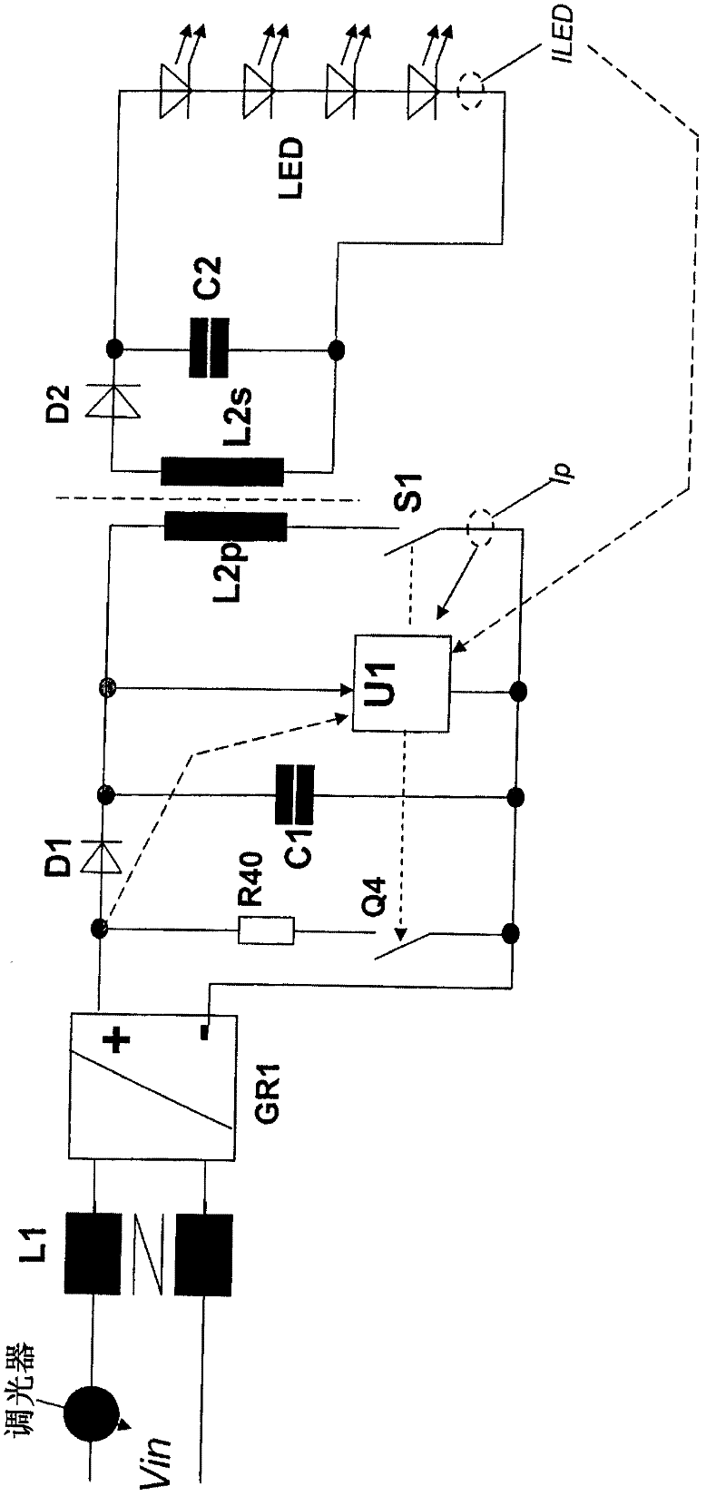 Drive circuit for a led