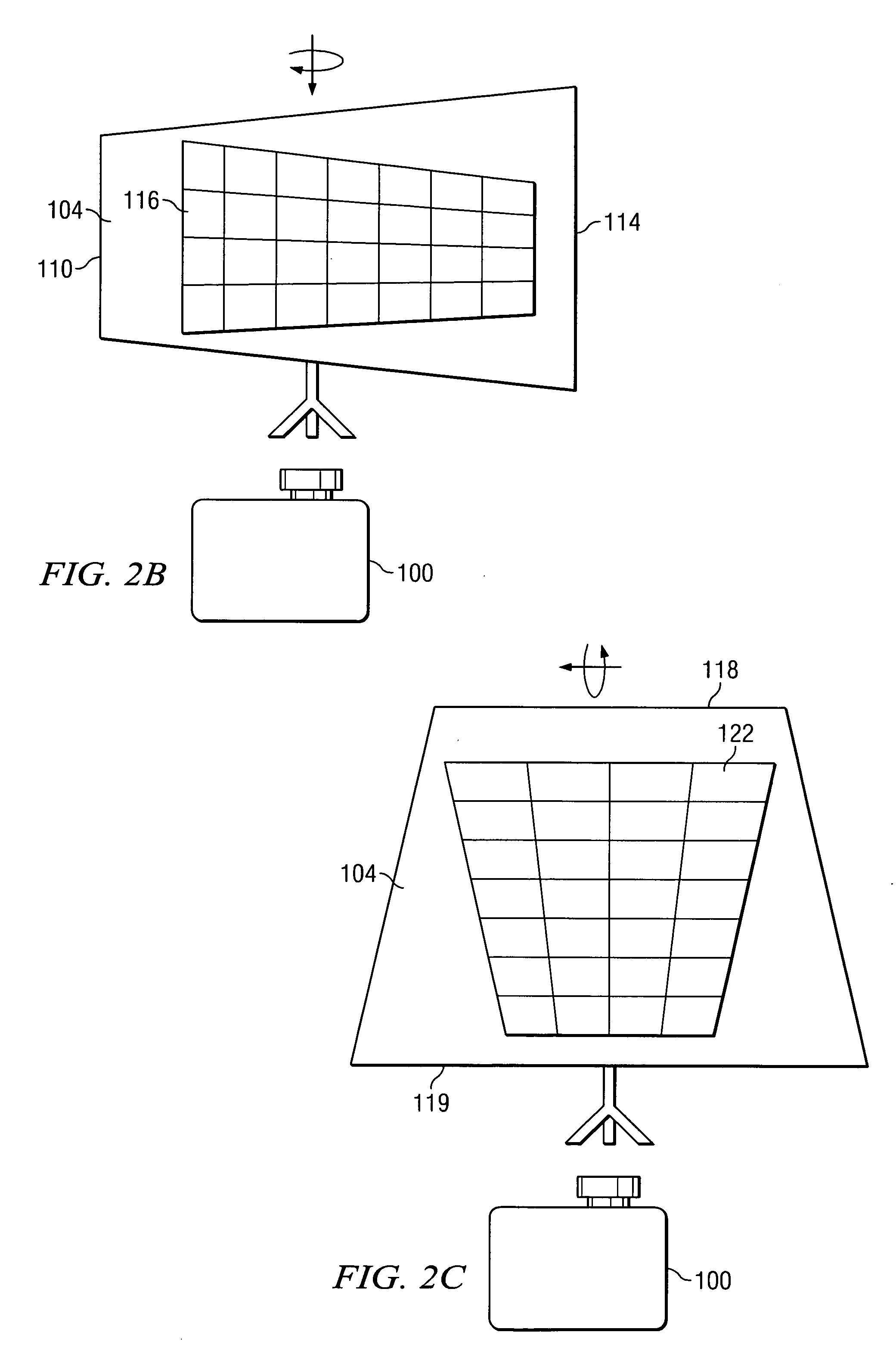 Multi-dimensional keystone correction projection system and method