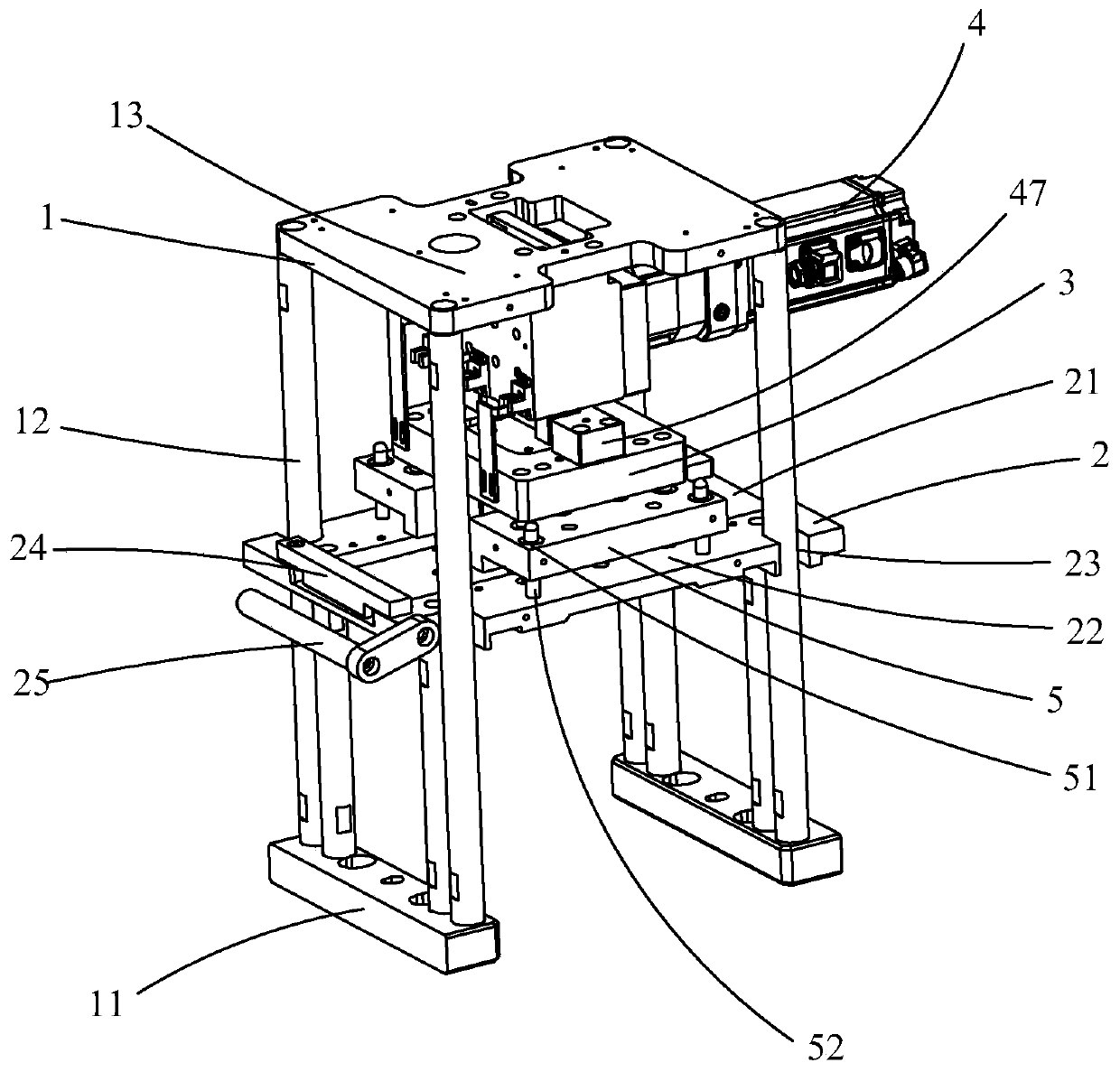 Punching and film attaching device