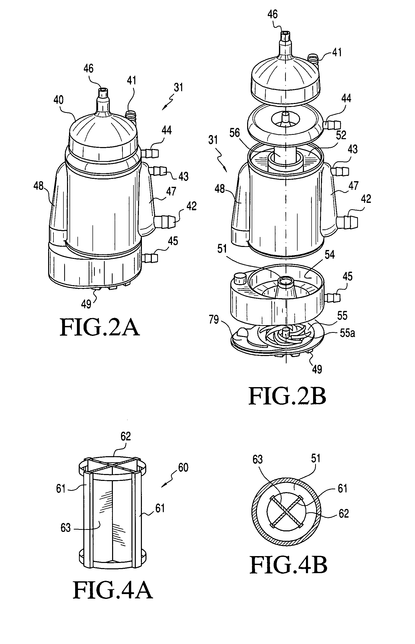 Extracorporeal blood handling system with integrated heat exchanger