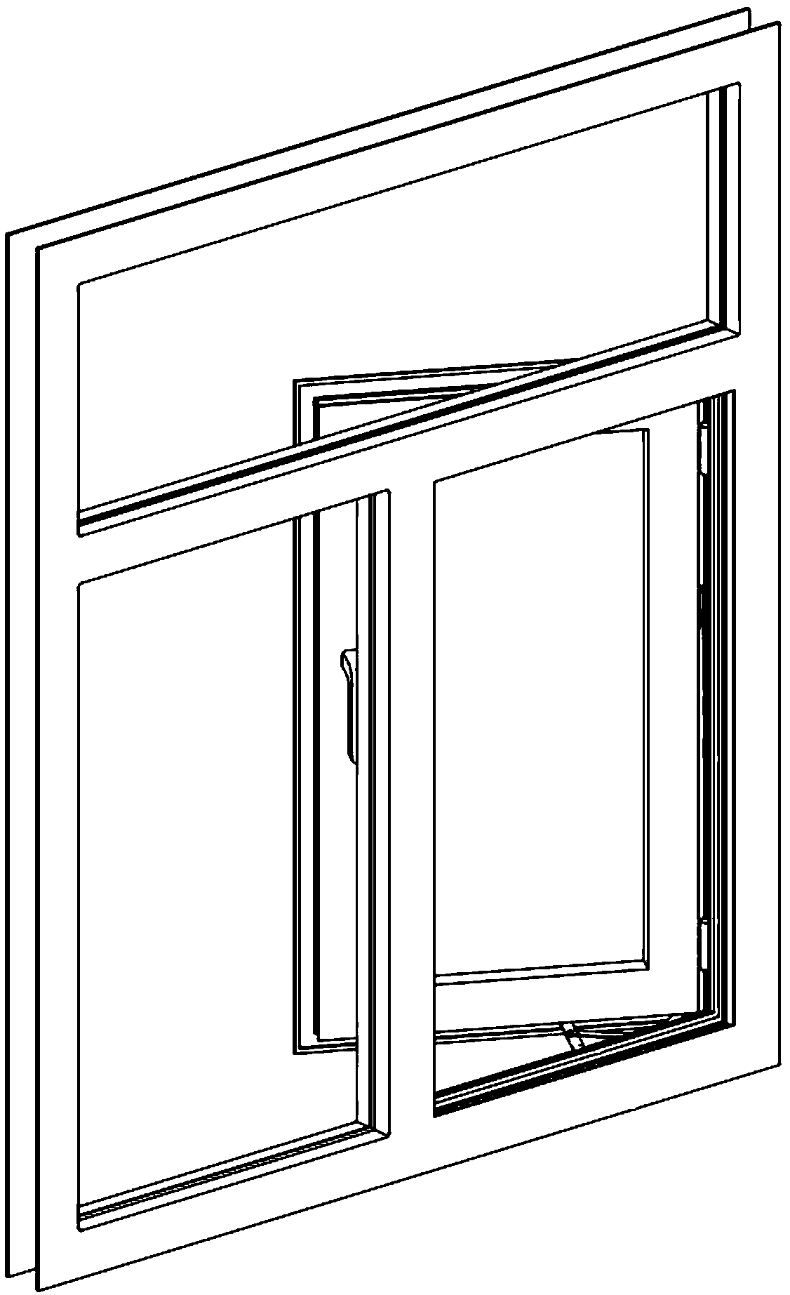 Integral insertion and connection profile fittings special for casement window and vertical hinged door