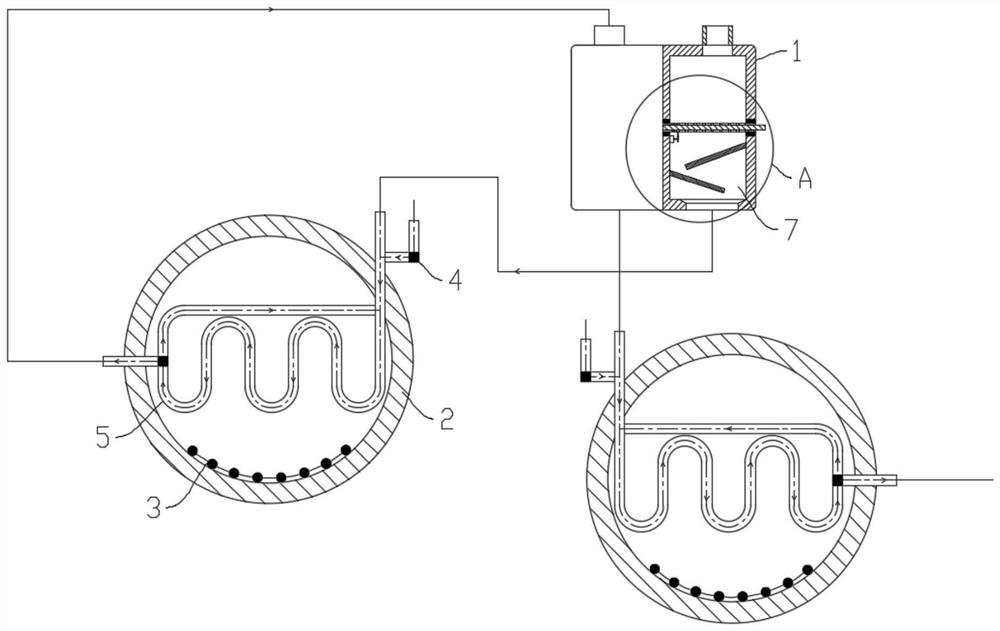 Urotropine distillate recycling method