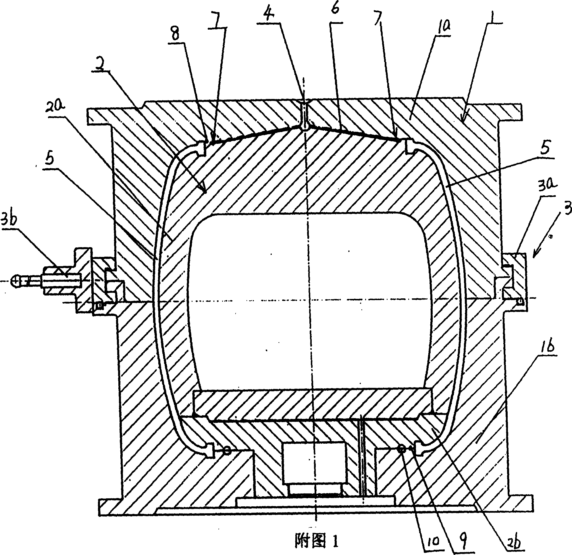 Apparatus for moving mould injection and hot nitrogen far infrared sulfurization of tyre