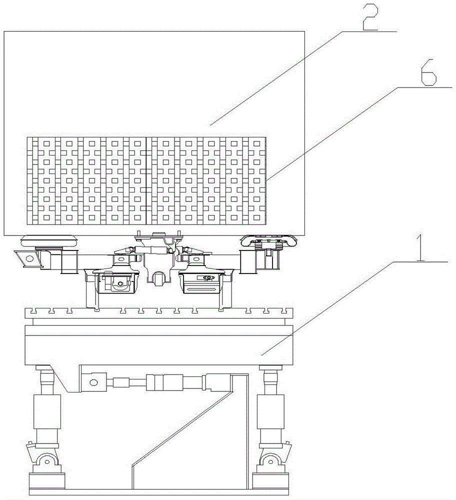 Test method for rail vehicle compliance coefficient