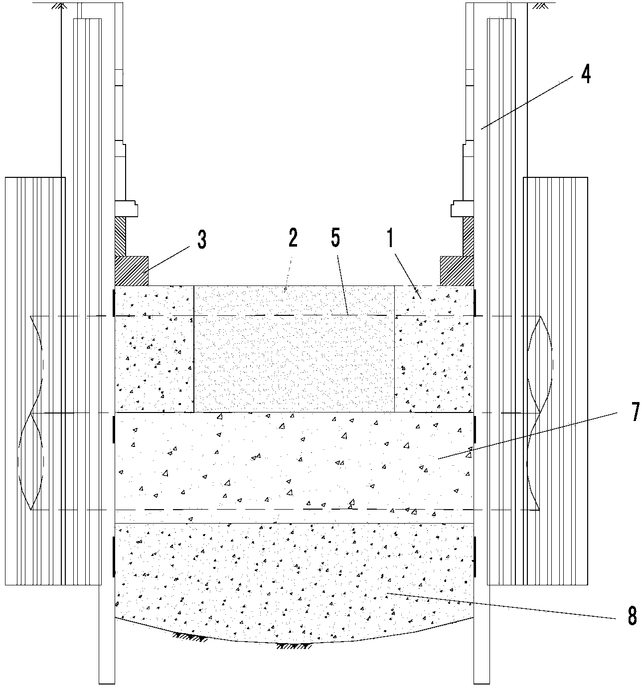 Air shaft shield crossing construction method