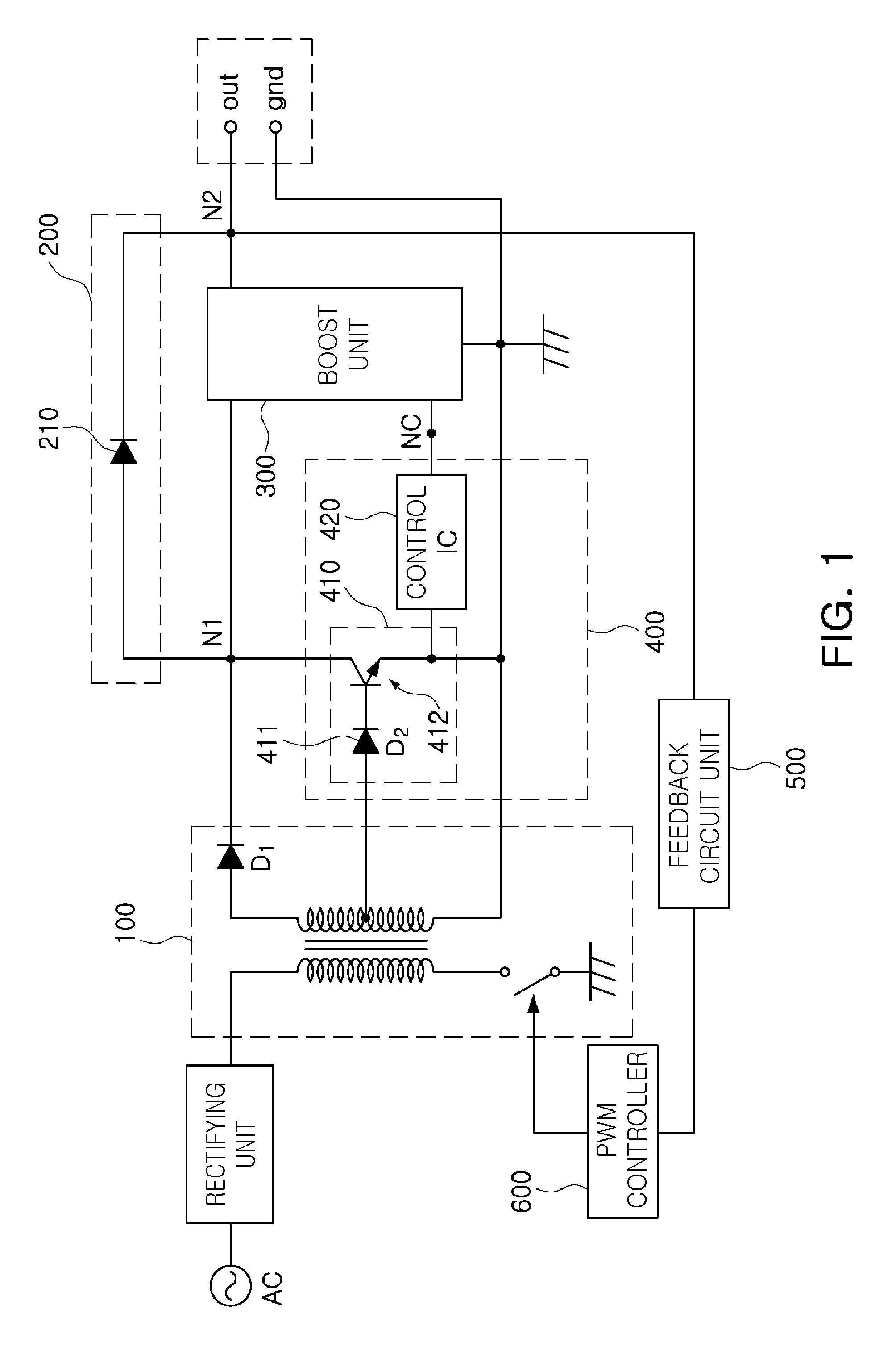 Switching mode power supply having multiple output