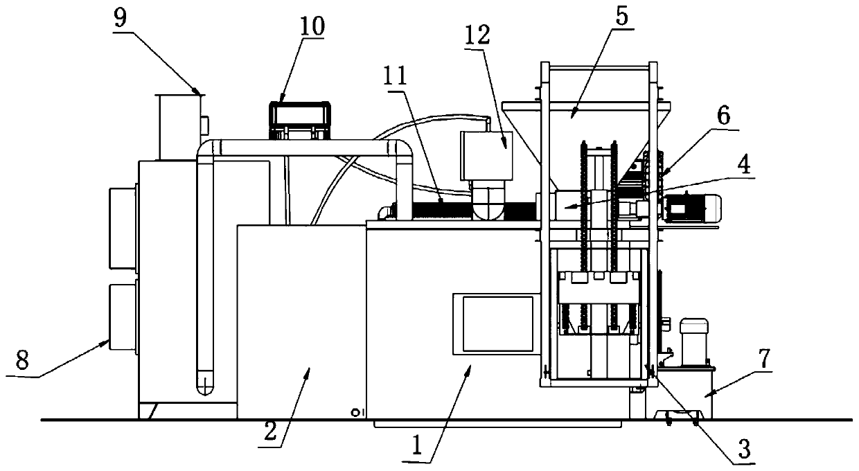 Electromagnetic dehumidification biochemical treatment system and method for wet garbage