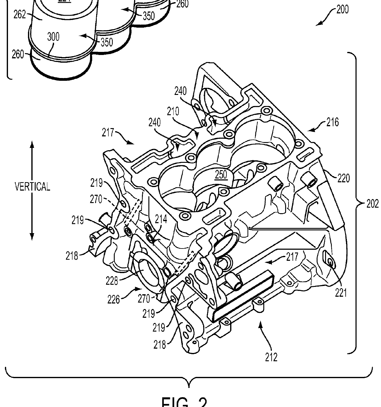 Engine having composite cylinder block