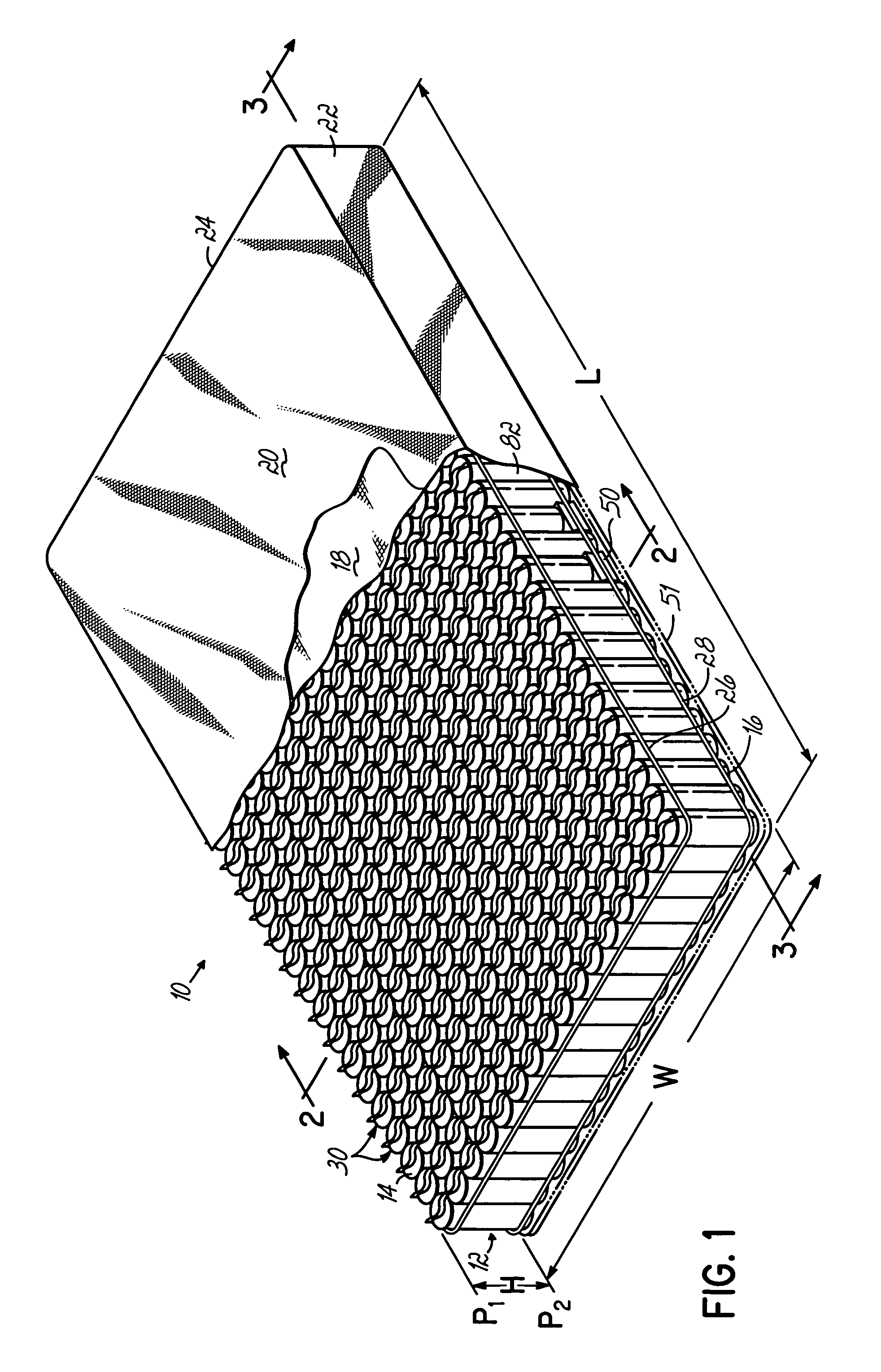 Pocketed bedding or seating product having inflatable members