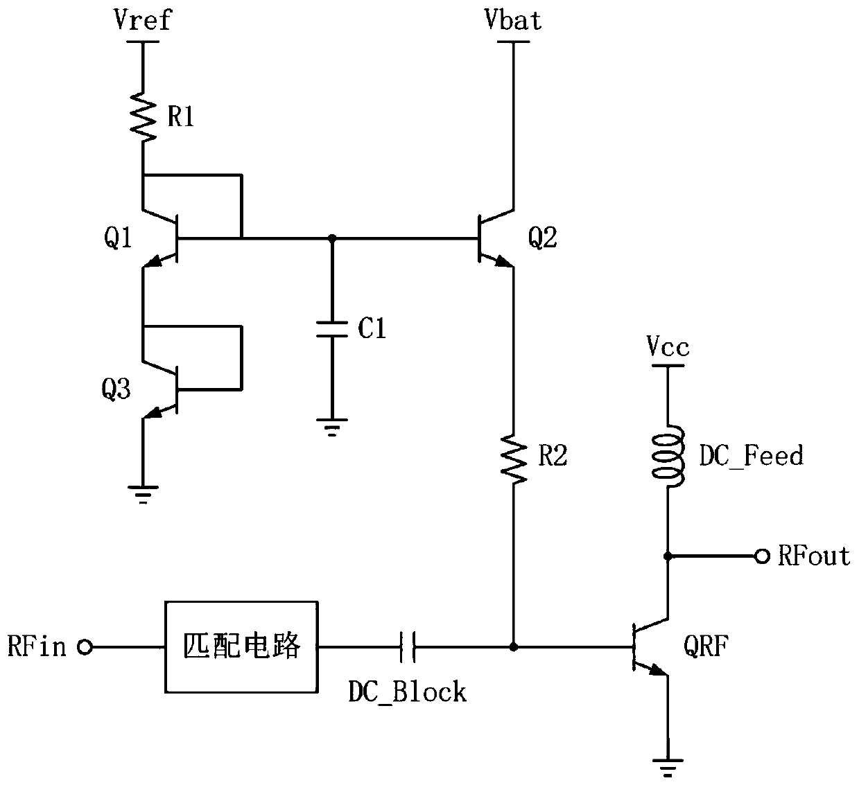 Radio frequency linear power amplifier circuit