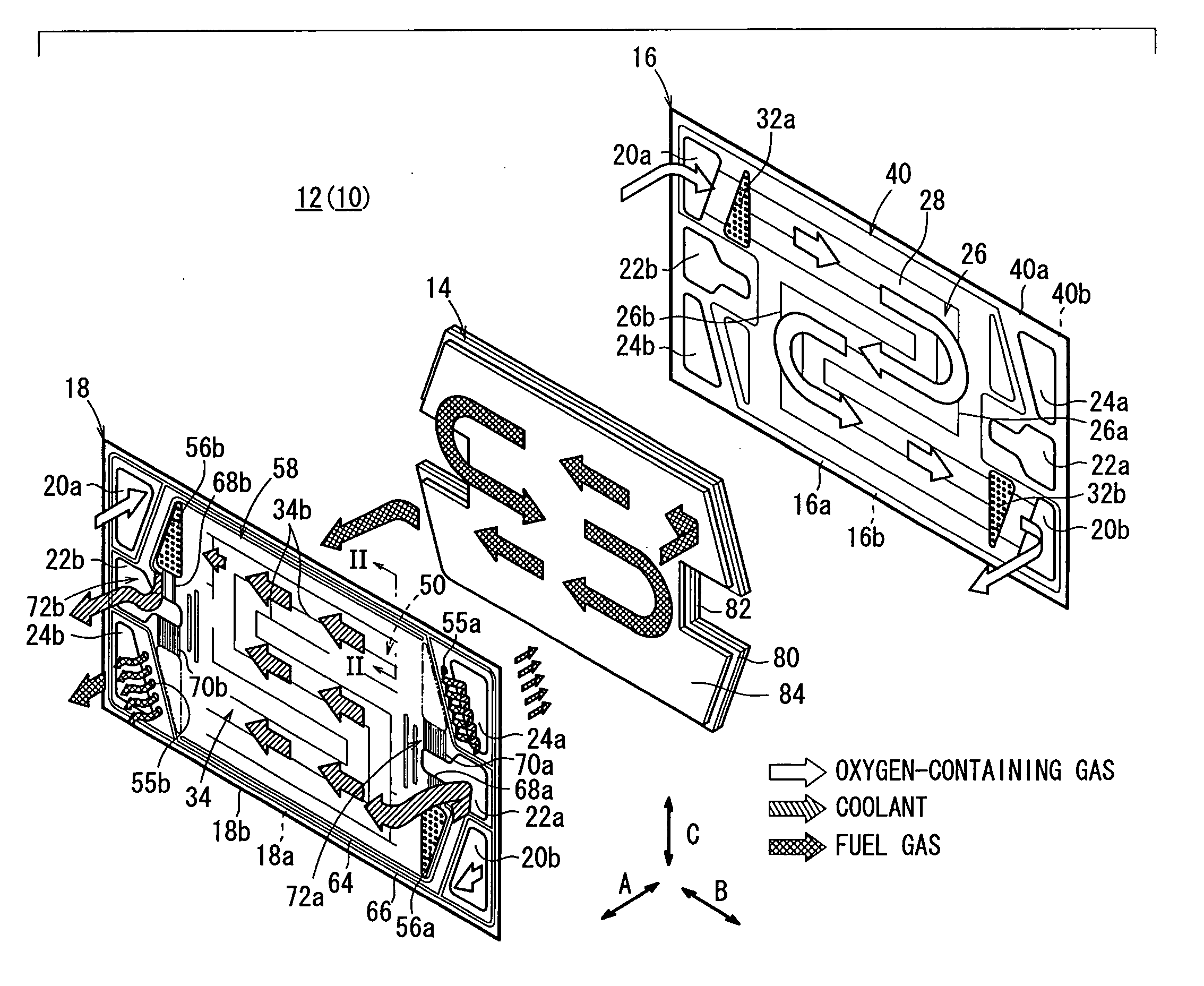 Fuel cell and metal separator for fuel cell