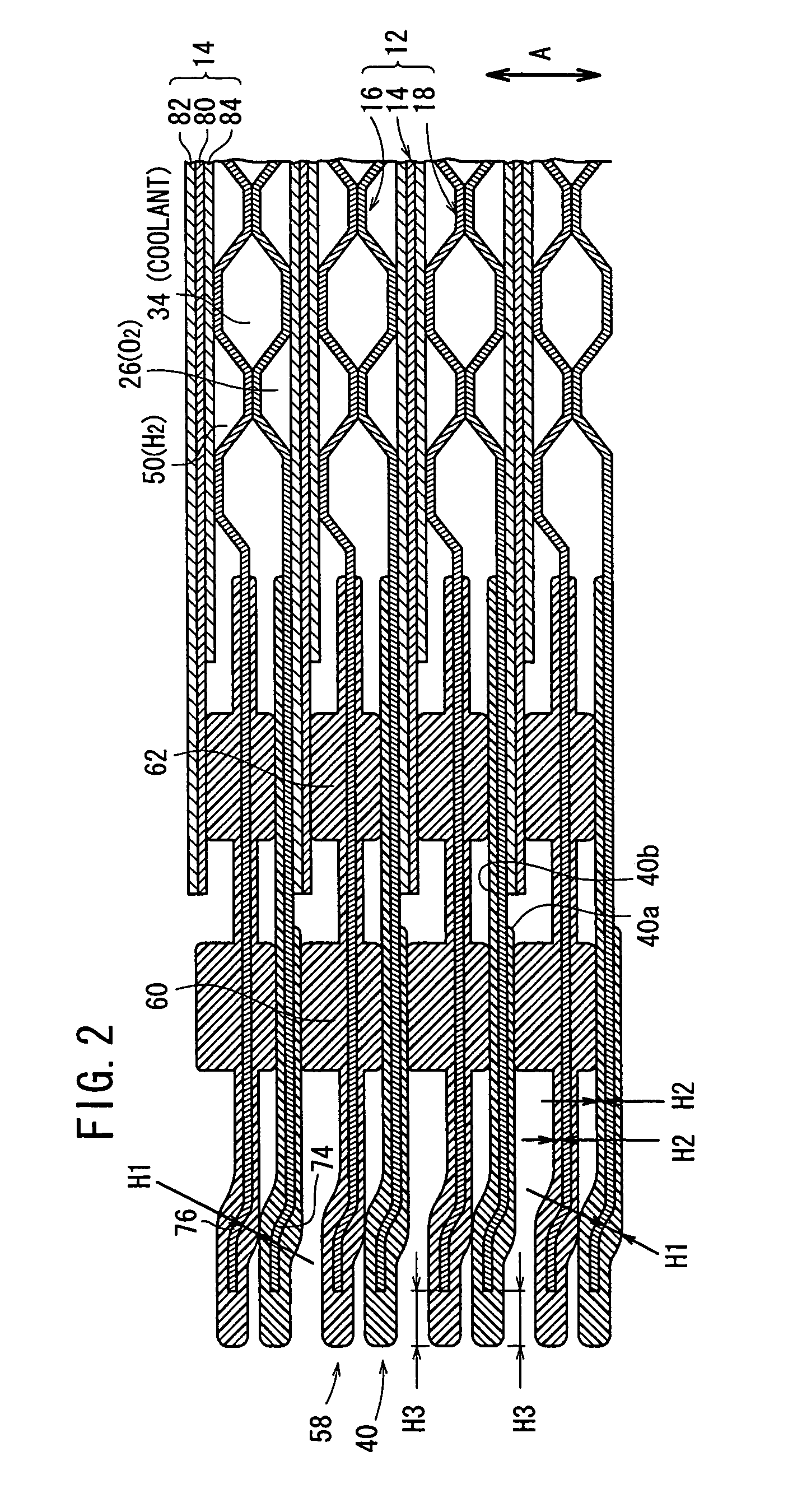 Fuel cell and metal separator for fuel cell