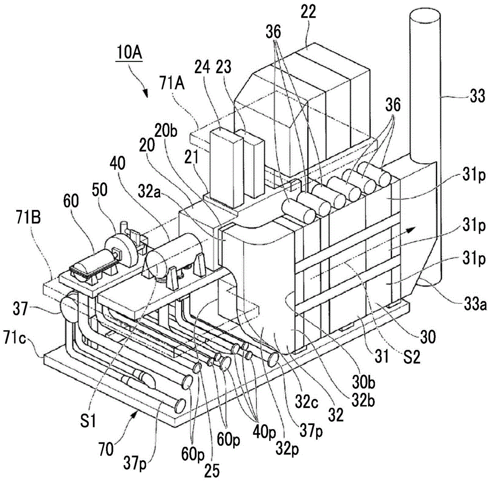 Gas turbine combined cycle equipment and water equipment