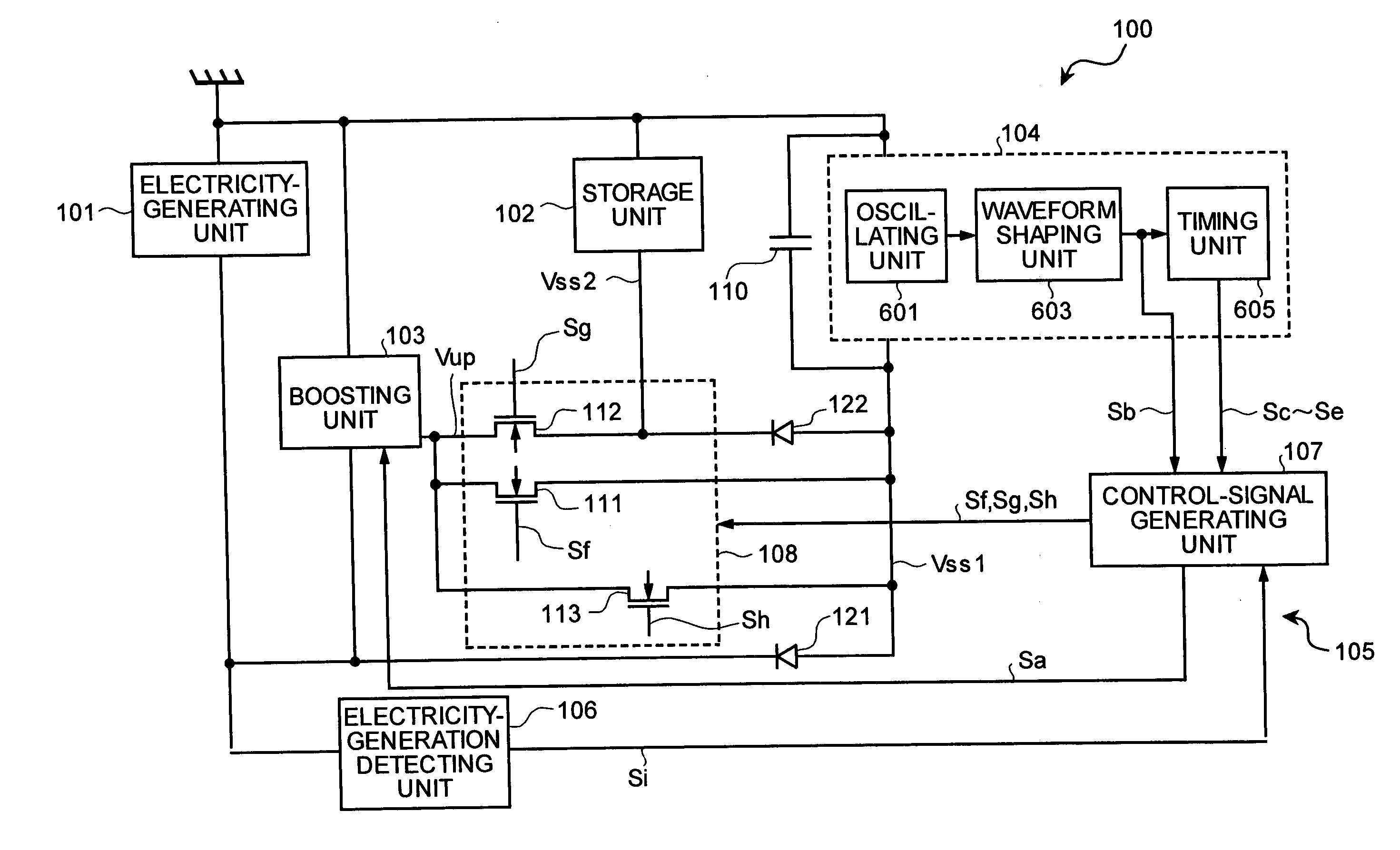 Electronic clock, electronic apparatus and starting method