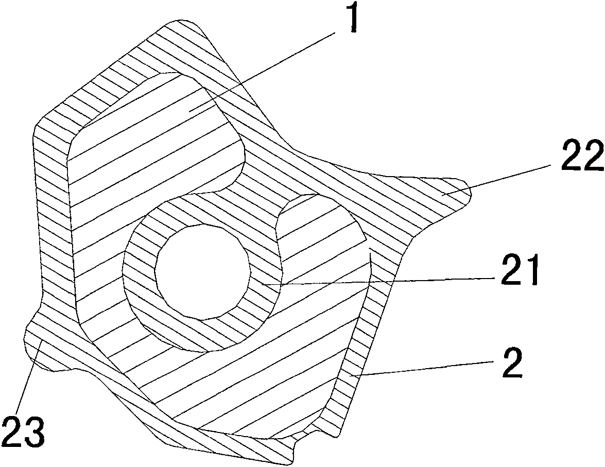 Noise insulation block on upper part and internal side of A pole of car and uses thereof