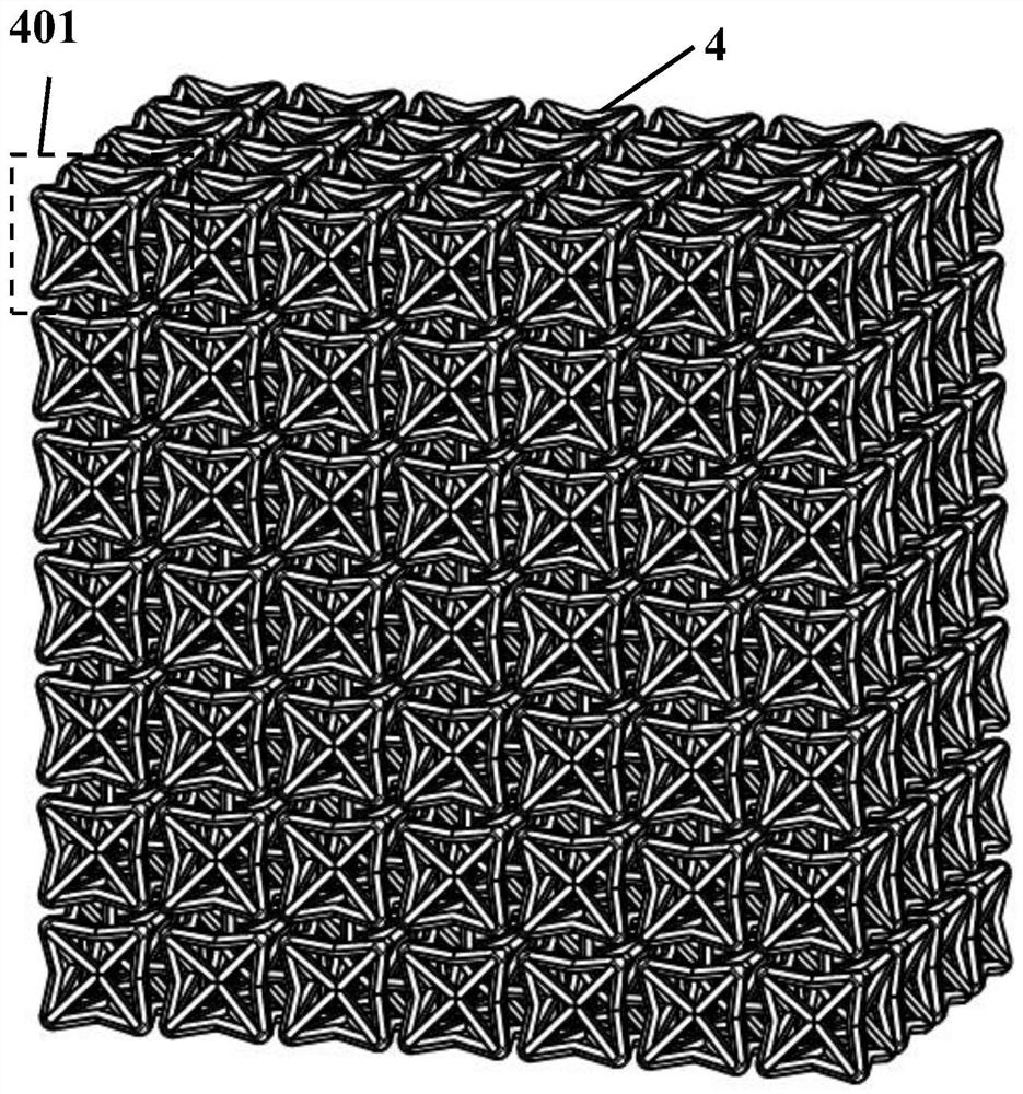 Energy-absorbing box based on three-dimensional structure core of concave polyhedron with negative Poisson's ratio