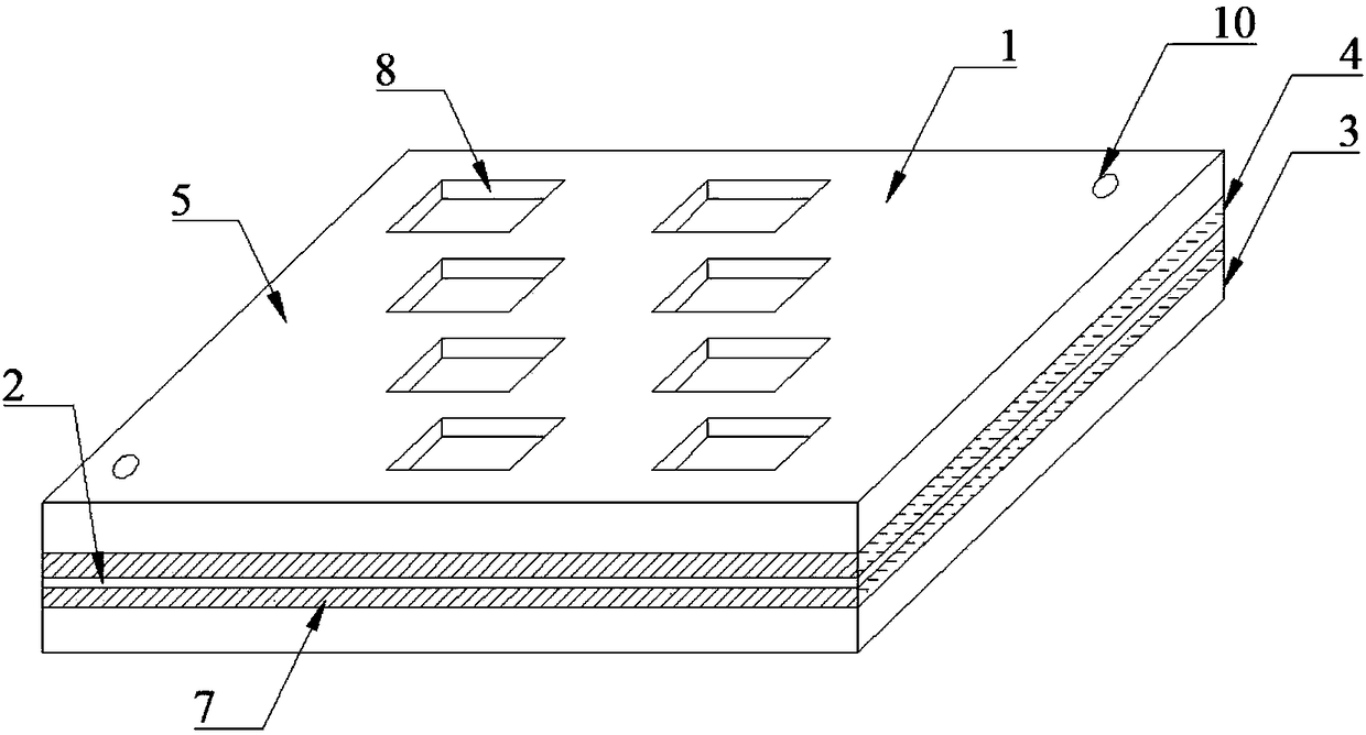 Railway liner plate for vibration reduction and noise reduction and preparation method of railway liner plate