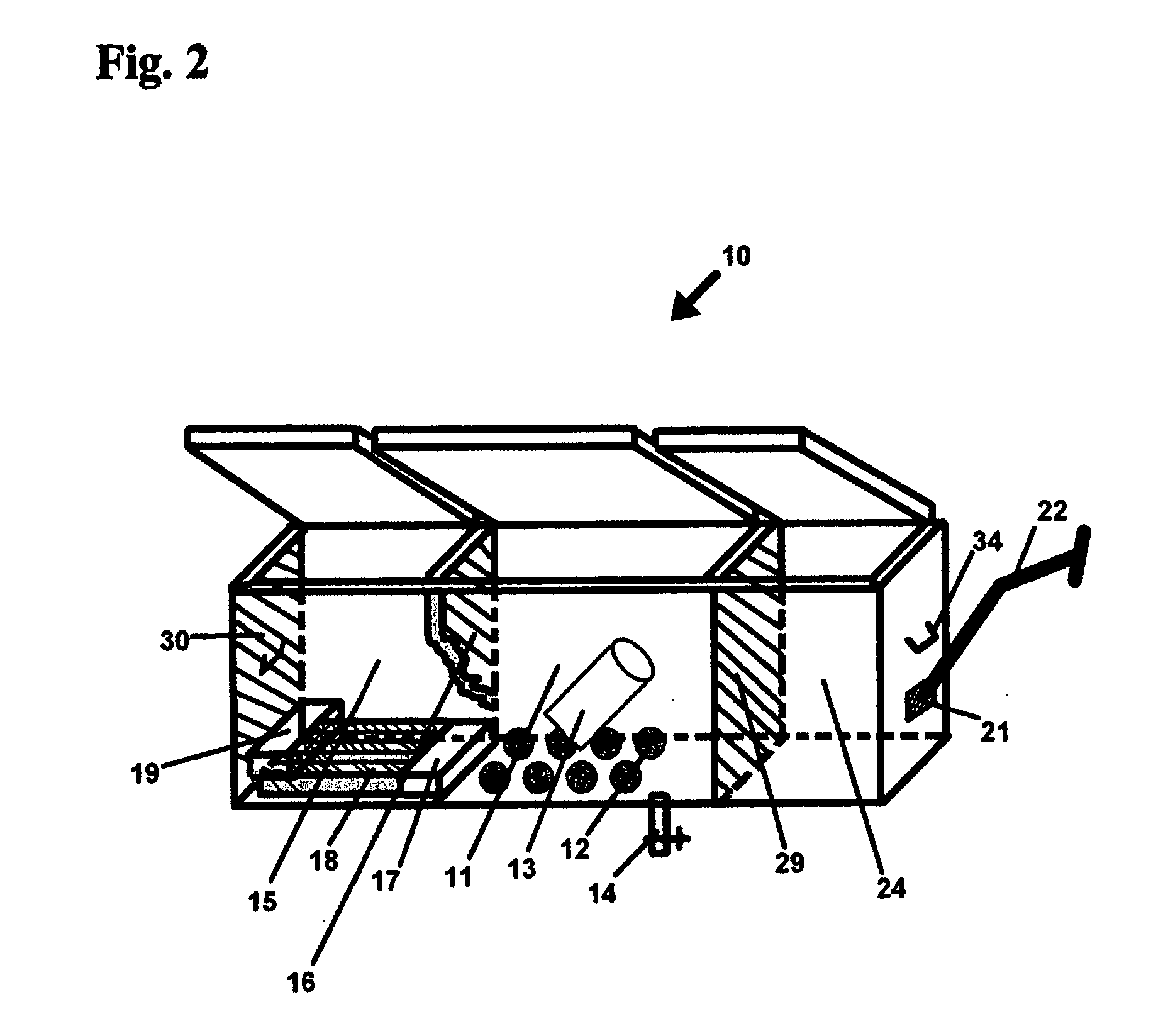 Compartmentalized portable cooler with cooling gradient