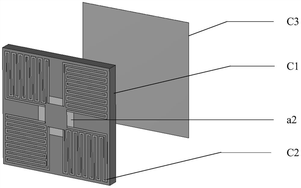 Wave-absorbing structure for UHF frequency band and communication equipment