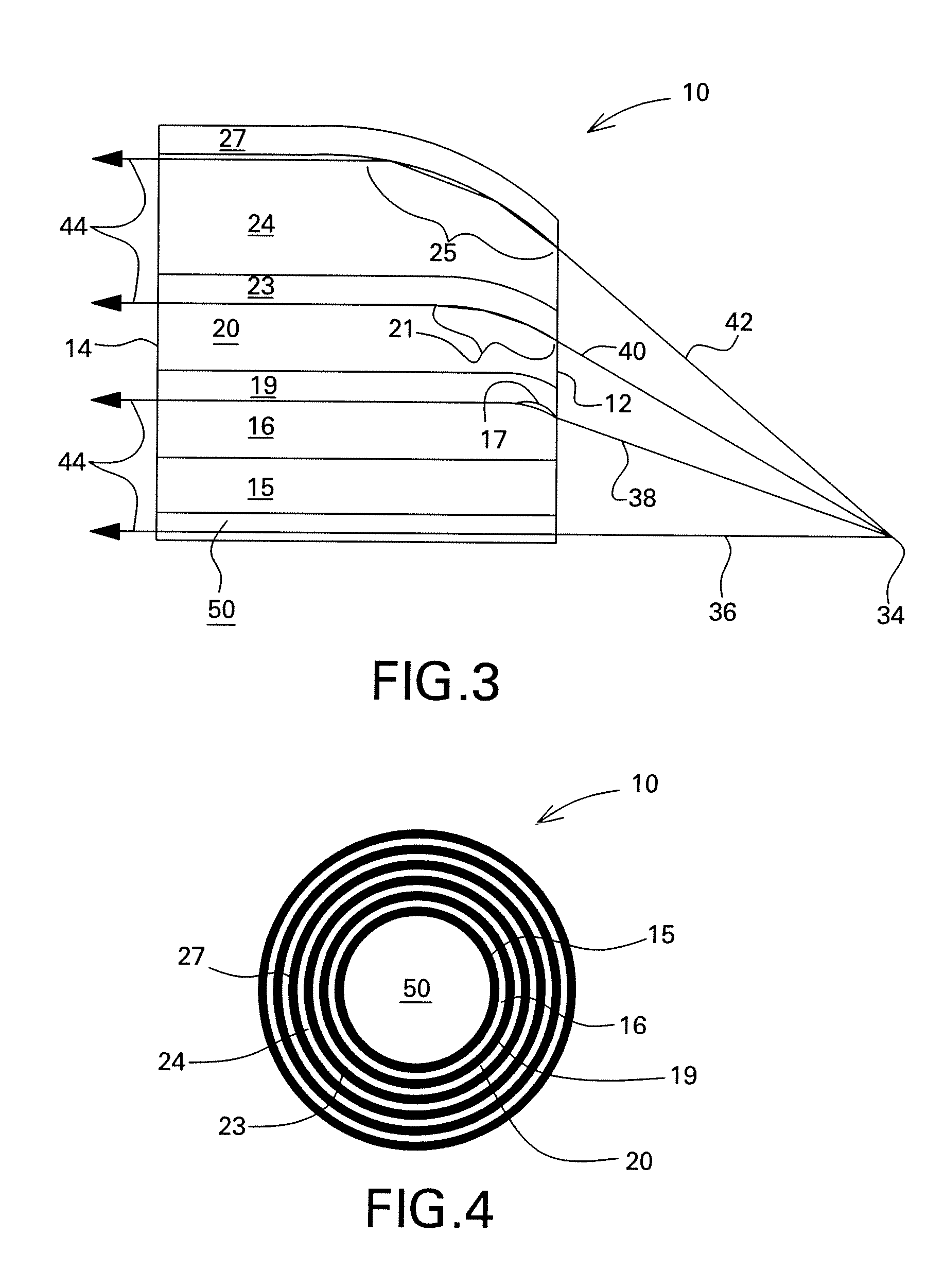 Multilayer optic device and system and method for making same