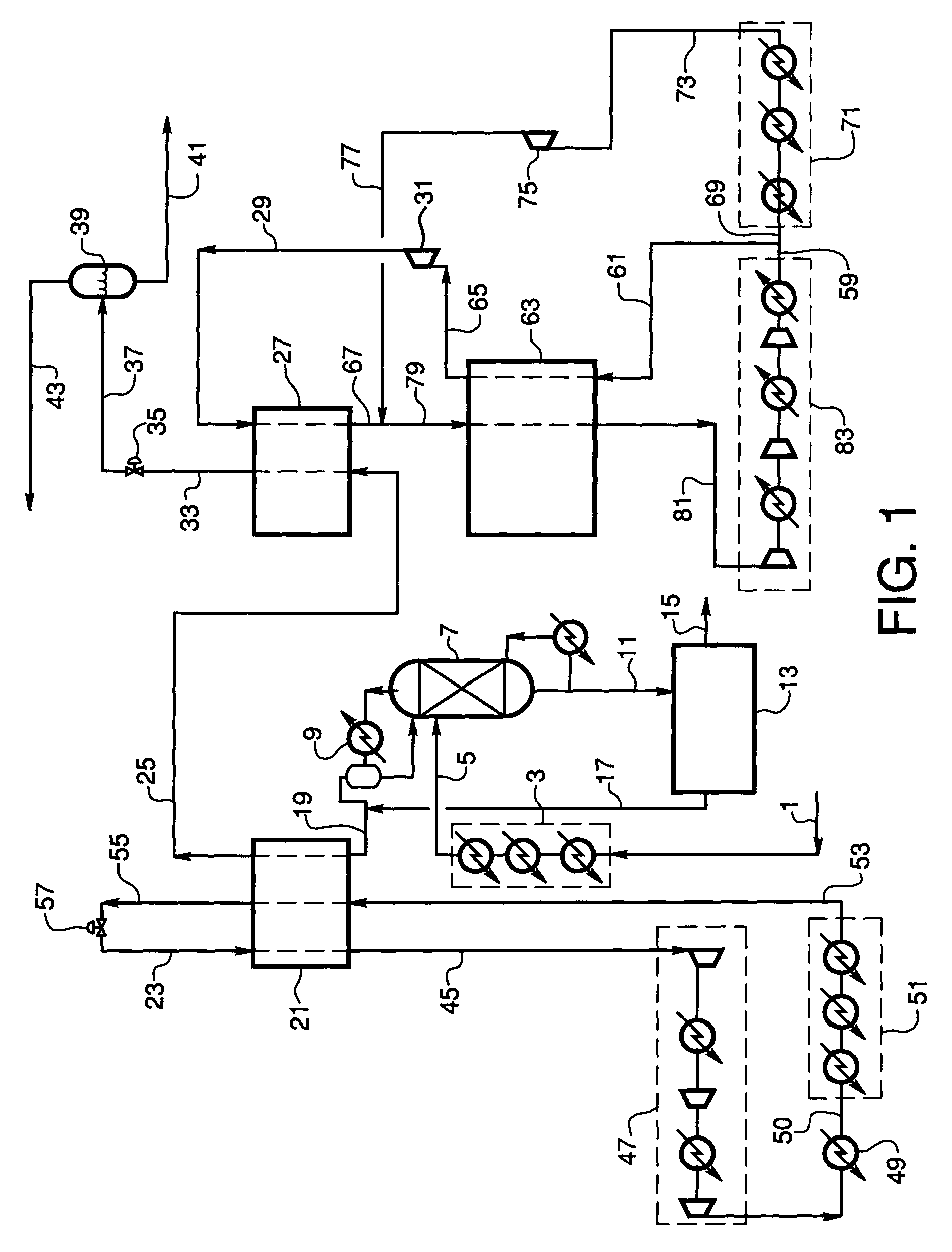 Hybrid gas liquefaction cycle with multiple expanders