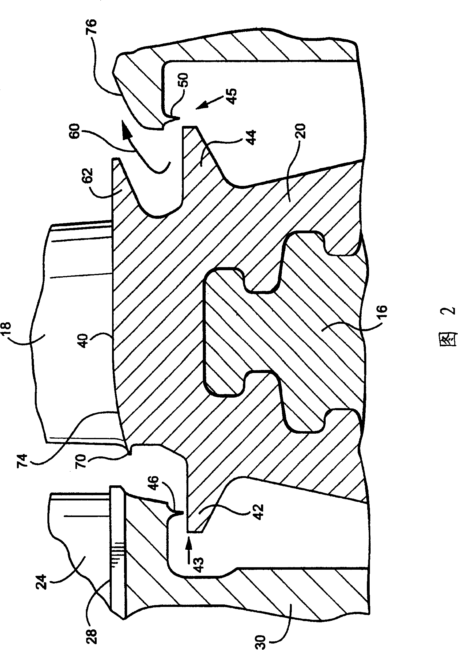Flow passage sealing of turbine and streamline structure thereof