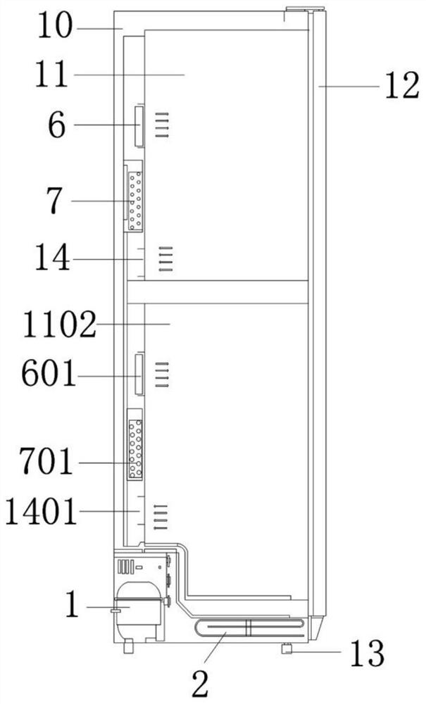 Independent double-temperature-zone red wine cabinet with two-chamber simultaneous refrigeration and cold-communication-prevention functions