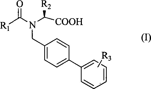 Amino-acid biphenyl compound and medicine usage thereof