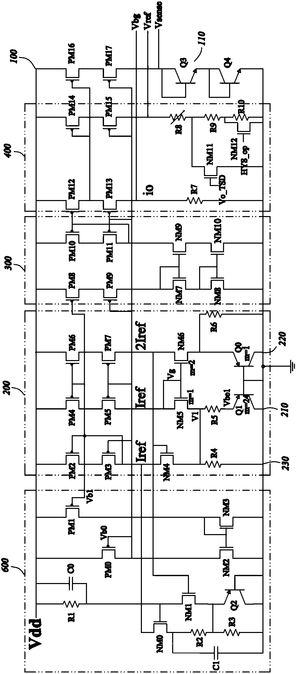 Temperature detecting circuit and implanted medical device using the same